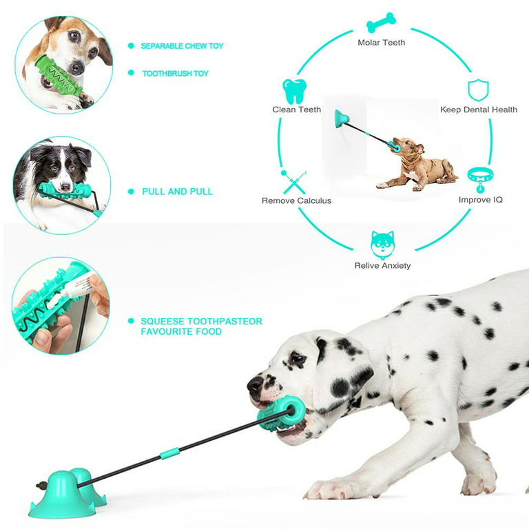 Double Suction Cup Food Distribution Puppy Dog Teeth Cleaning