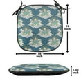 thumbnail image 5 of Clouds Chair Seating Cushion, Surreal Interpretation of Mountains Spirals, Soft Seat Pads for Office with Anti-slip Backing, 16"x16", Sea Blue Seafoam, by Ambesonne, 5 of 7