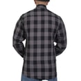 thumbnail image 2 of Hot Leathers FLM2001 Men's Black and Gray Long Sleeve Flannel Shirt Medium, 2 of 2