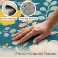 thumbnail image 6 of ODIKA 6'x9' Teal Garden Elegance Floral Design Accent Washable Area Rug Charming Botanical Patterns with Vintage Flair for Family Room, Living Mater Bedroom, Non-Slip, Easy Care, 6 of 7