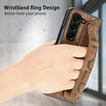 thumbnail image 6 of Phone Case for Samsung Galaxy Z Fold 5 5G 2023 and Cell Accessories Leather Cover with S Pen Holder Slot Wrist Strap Protective Hard Rugged Hybrid ZFold5 Z5 Fold5 5Z ZFold55G Women Men Brown, 6 of 9