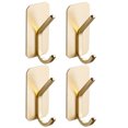 thumbnail image 1 of Ganchos adhesivos para toallas para colgar – Ganchos de pared impermeables de aluminio negro mate con cintas adhesivas fuertes – Ganchos para baño, dormitorio, cocina – Paquete de 4, 1 of 7
