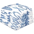 thumbnail image 4 of Dreamtimes Blue Flowers Kitchen Dish Towels 4 Piece,Absorbent Soft Dishcloths Towels Reusable Hand Towels Quick Drying Cleaning Cloth, Tea Towels,18" x 28", 4 of 7