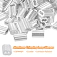 thumbnail image 3 of Unique Bargains 100 Pack Aluminum Crimping Loop Sleeve for 1/16' Diameter Wire Rope, Double Ferrule Aluminum Wire Rope Sleeve, 3 of 6
