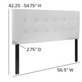 thumbnail image 5 of Emma + Oliver Button Tufted Upholstered Full Size Headboard in White Vinyl, 5 of 9
