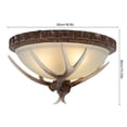 thumbnail image 2 of 110V Indoor Handcrafted Antique Vintage Retro Circular Antler Resin Ceiling Lamp Without Bulb, 2 of 20