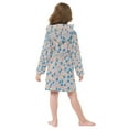 thumbnail image 7 of FORMRS Niños Bathrobe Unisex Hooded Robe Soft Plush Pajamas Sleepwear, Size 7-9T, Small Pink Flower, 7 of 7