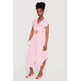 thumbnail image 2 of Women's Crepe Knit Button Front Belted Shirt Dress, 2 of 3
