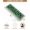 thumbnail image 4 of Green, Stair Treads for Wooden Steps Indoor Runner Rug Carpet, St. Patrick's Day Shamrock Spring Checkered 7 Pieces Peel and Stick Staircase Step Treads Covers Washable Throw Door Mats, 30"x8", 4 of 6