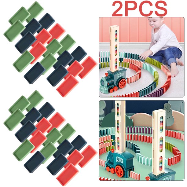 Domino Train Toy Dominoes 20 Piezas 1 (colores Aleatorios) Se Combinar Con SKU (810870 810871 810872 810873)