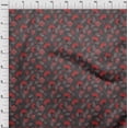 thumbnail image 4 of oneOone Cotton Poplin Red Fabric Floral Retro Craft Projects Decor Fabric Printed By The Yard 56 Inch Wide, 4 of 5