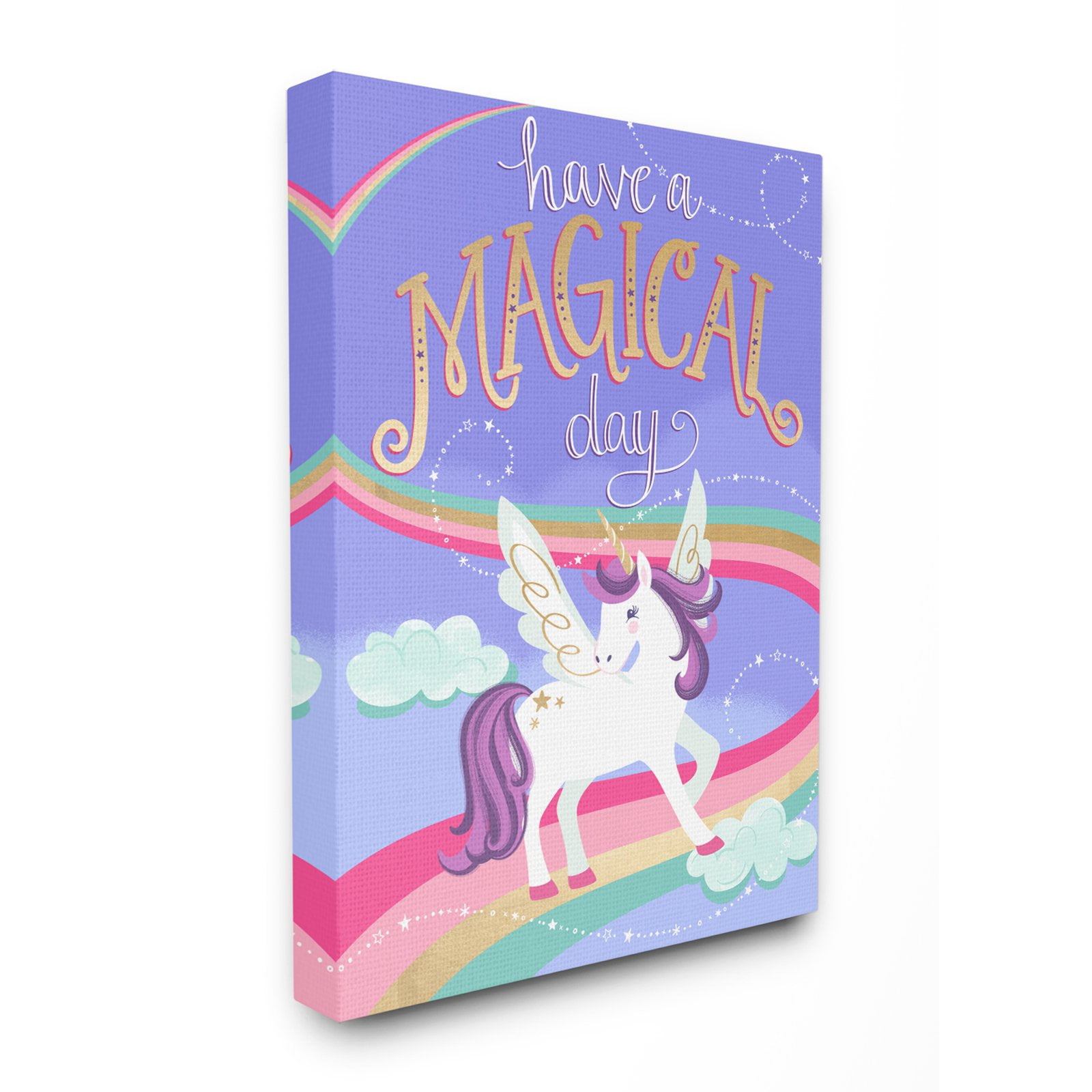 The Stupell Home Decor Collection Unicorn Have a Magical Day Wall Art