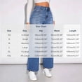 thumbnail image 3 of Women's Jeans Bootcut Plus Size Summer Casual Blue Commuting Washed Versatile Denim Pants, 3 of 6