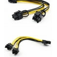thumbnail image 1 of 10pcs Power Cables 8 Pin to Power Cable; Dual 8 Pin Express Splitters GPU CPU Portable Converter Cables, 1 of 8
