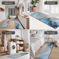 thumbnail image 5 of Blue Marble Gold Line Pattern Kitchen Rugs Sets Of 3,Kitchen Runner Rugs Non Skid Washable,Decorative Kitchen Floor Mats for Kitchen,Sink,Laundry,17"x30"+ 17"x47" + 17"x59", 5 of 6