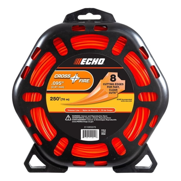 .095" Cross-Fire Trimmer Line (250 ft.) Large Clam