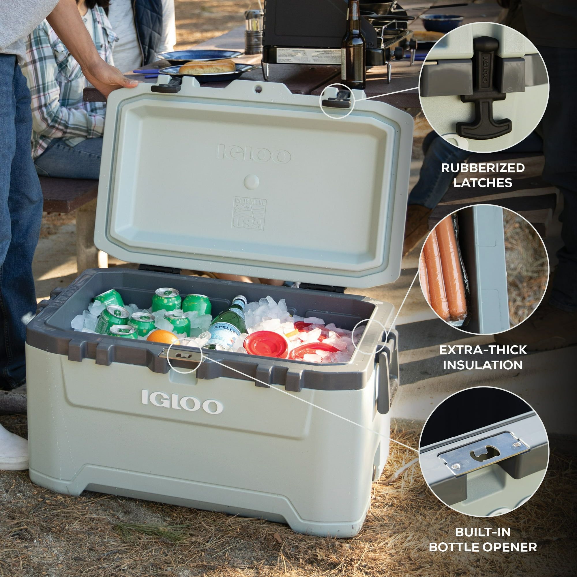 Igloo 72 QT Overland Ice Chest Cooler, Green
