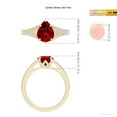thumbnail image 5 of ANGARA Lab Grown 1.9 Ct Vintage Inspired Pear Ruby Split Shank Engagement Ring for Women in 14K Yellow Gold (Size-9x7mm) | July Birthstone, Anniversary, Jewelry Gift for Women | Lab-Grown Ruby Ring, 5 of 8