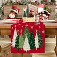 thumbnail image 6 of Christmas Table Runner 13x72 Inch, Xmas Trees Snowflakes Winter Holiday Decorative Farmhouse Table Decorations for Kitchen Dinning, Indoor Outdoor Dinner Party Decor (Red) GT150-72, 6 of 7