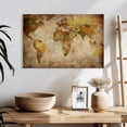 thumbnail image 3 of Elephant Stock World Map Wall Art - Horizontal Canvas Wall Art - Living Room Wall Decor - Map Canvas - Brown And Yellow Decor - 24" x 16", 3 of 8