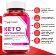 thumbnail image 3 of (3 Pack) True Form Keto ACV Gummies - Advanced Weight Management, Fat Burner, Diet Appetite Suppressant Formulated with Apple Cider Vinegar for Women Men - 180 Gummy, 3 of 5