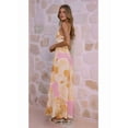 thumbnail image 4 of Womens Floral Dresses Spaghetti Strap V Neck Bodycon Maxi Beach Dress Elegant Party Long Dresses Yellow M, 4 of 9