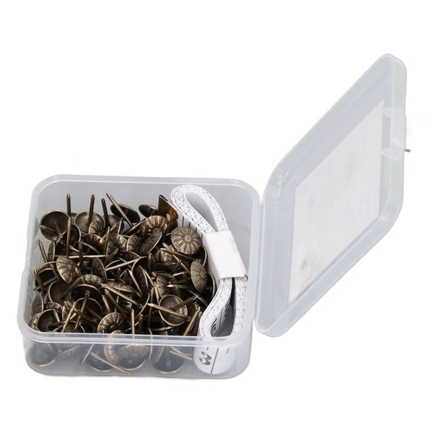 Cabeza de clavo decorativa, 100PCS Tachuelas para muebles Clavos para muebles de acero al carbono Tachuelas decorativas para interiores Integración perfecta Jadeshay A