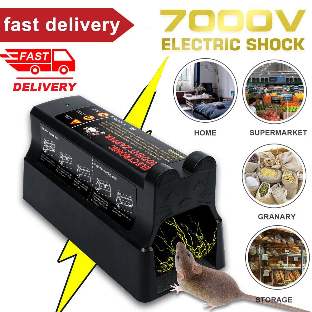 Extra Large Electric Rat Traps That Kill Instantly 7000v Shock Mouse Killer  Zapper 