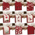 thumbnail image 2 of Camino de mesa de Navidad Lino de arpillera de invierno Tema de Navidad de vacaciones Camión rojo Cuadros de búfalo Copo de nieve Muñeco de nieve Casa de campo Rústico Café Comedor Fiesta al aire libr kaili Sencillez, 2 of 5