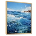 thumbnail image 2 of Designart "Infinite Sapphire Ocean II" Nautical & Beach Floater Framed Canvas Print, 2 of 7