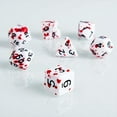 thumbnail image 3 of Ensemble de dés, dés de Sang avec Éclaboussures de Points Rouges Irréguliers dés de Jeu de Rôle en Polyèdre dés D20 dés pour Donjons et Dragons Ensemble de 7 (Rouge), 3 of 6