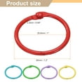 thumbnail image 2 of Uxcell 50pcs Binder Rings 1 Inch Loose Leaf Binder Ring Metal Book Rings Colorful Loose Leaf Rings, 2 of 6