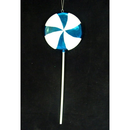 - Large Candy Fantasy Blue Cotton Candy Lollipop Christmas Ornament Decoration 22