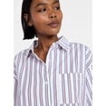 thumbnail image 4 of No Boundaries Sleepwear Button Shirt with Long Sleeves, Women's XS-XXL, 4 of 5