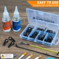 thumbnail image 3 of czcpp-Rod Tip Repair Kit with Glue Fishing Rod Repair Kit Pole Tip Replacement Complete Supplies for Fishing Pole Top Eyelets 42PCS Tips, 6Sizes Silver Large-42pcs, 3 of 4