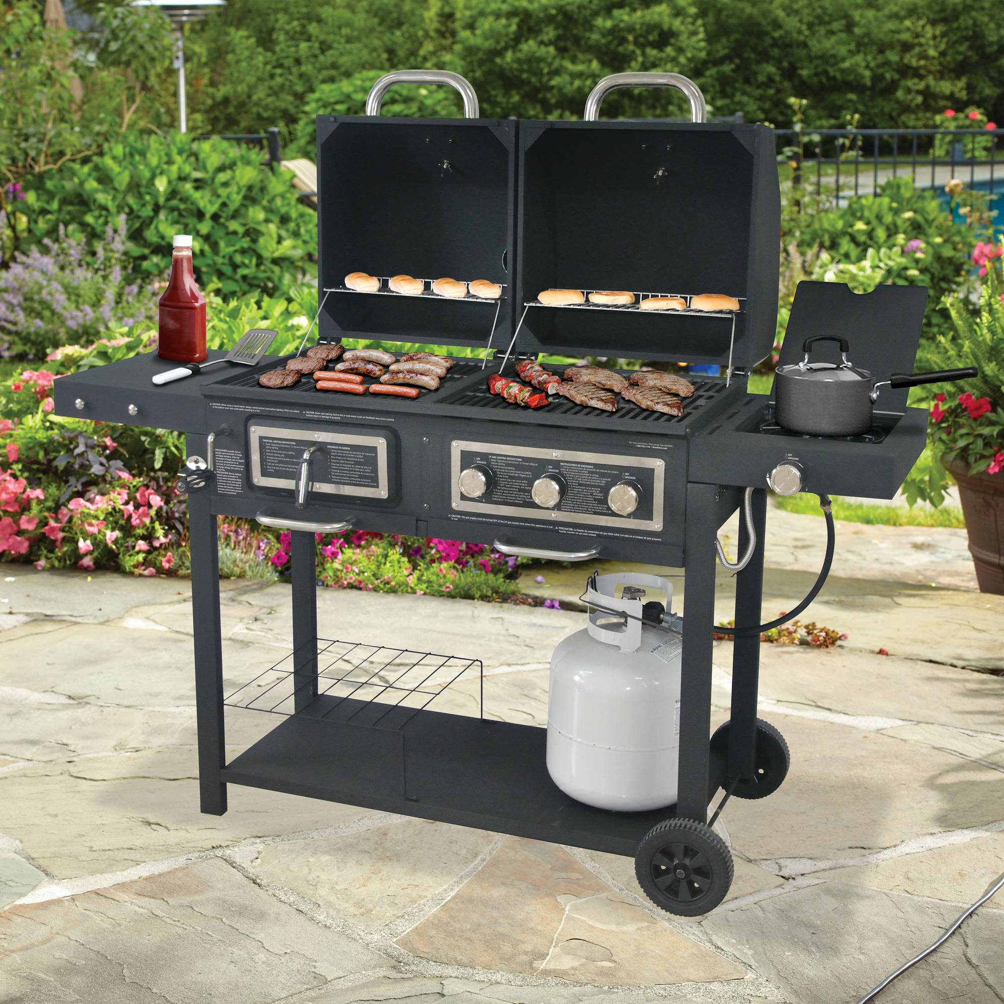 667-sq in Gas/Charcoal Grill - image 3 of 4