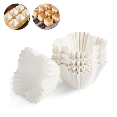 Square Paper Muffin Cups Mini Baking Cups Paper Muffin Liners Wedding Cupcake Wrappers Cases Cupcake Baking Supplies Party Dessert Snack Liners 100pcs