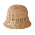thumbnail image 1 of Sombrero de pescador para mujer, transpirable, fino, hueco, con protección solar, de ganchillo, para pescador caqui, 1 of 9