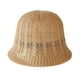 thumbnail image 1 of Sombrero de pescador para mujer, transpirable, fino, hueco, con protección solar, de ganchillo, para pescador caqui, 1 of 9