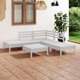 thumbnail image 1 of vidaXL Ensemble de Salon de Jardin 6 Pcs en Pin Massif Blanc, 1 of 1