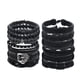 thumbnail image 3 of 12 Piezas Pulseras Trenzado Brazalete Hombre Cuero Vintage Modelo Negro 8 Cm 23 Cm, 3 of 4