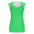 thumbnail image 4 of QUINDOS Womens Tops Green Summer Ribbed Solid Color Camisole Sleeveless T-shirt Loose Tank Tops Womens Tank Tops, 4 of 4