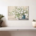 thumbnail image 2 of Elephant Stock White Bouquet Wall Art - Horizontal Canvas Wall Art - Living Room Wall Decor - Floral And Botanical Canvas - Pink And Beige Decor By Julia Purinton - 12" x 8", 2 of 8