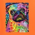 thumbnail image 2 of Funny Neon Pug | Dean Russo Art Animal Lover Womens T-Shirt, Orange, X-Large, 2 of 6