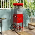 thumbnail image 6 of 6 Oz Popcorn Machine with Cart, Vintage Popcorn Maker on Wheels with Warming Deck, Commercial & Home Theater Popcorn Popper Includes Scoop & Accessories, Red, 6 of 9