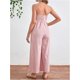thumbnail image 2 of - overol de mernidad con lazo frontal para mujer, tirantes delgados, pierna ancha, pantalones largos para embarazo, pantalones largos, 2 of 5