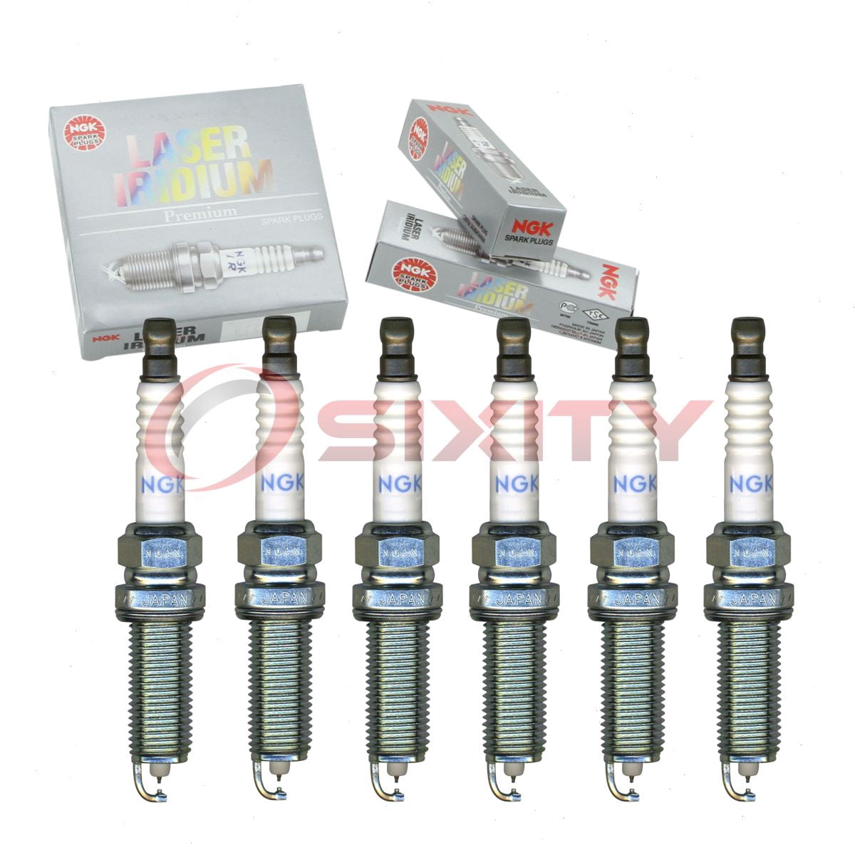 6 pc NGK 9029 Laser Iridium Spark Plugs for 22401-JA01B 22401JA07B 3436 3439 4710 4711 5-86141316 9620 B2401-JA01B FXE20HE11 FXE20HR11 IXEH20ETT IXEH20TT VR8NII35U XP5684 Ignition Wire Secondary