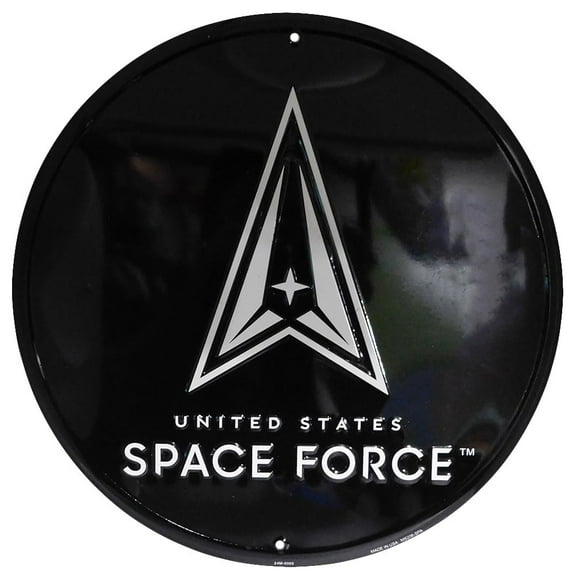 United States Space Force Round 12" Metal Plate Sign