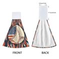 thumbnail image 3 of Yayeee Kitchen Hanging Hand Towels Set of 2 with Loop Bathroom Absorbent Tie Towel, Baseball Pattern, 3 of 7