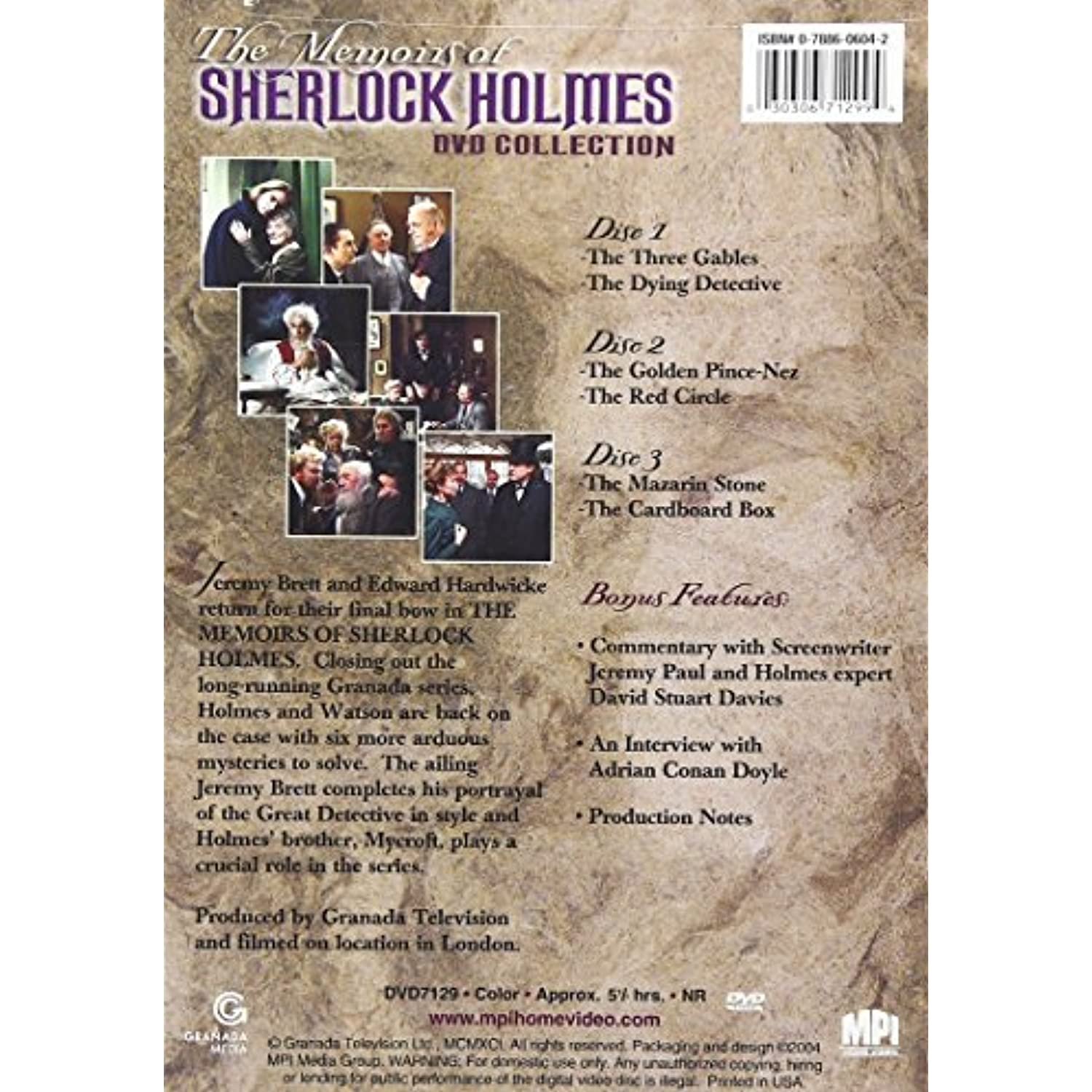 The Memoirs of Sherlock Holmes: DVD Collection (DVD) - image 2 of 2